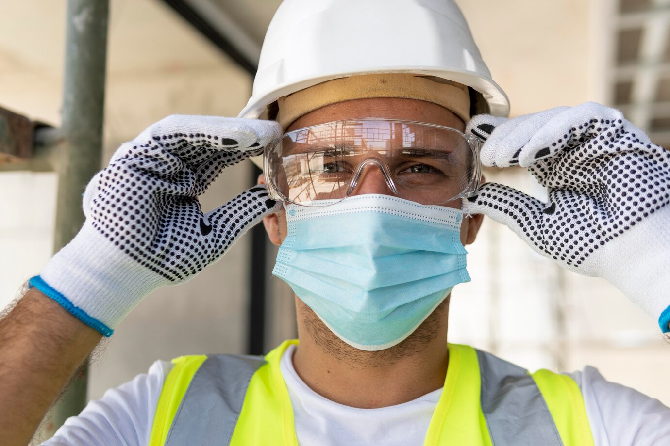 Gloves and safety glasses